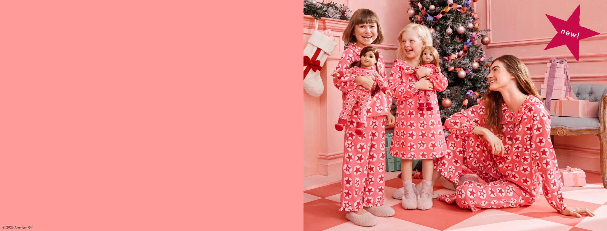 American Girl limited edition Collection, girls in matching pajamas