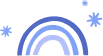 A rainbow in shades of blue