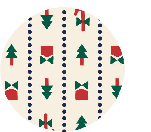 christmas stripes print