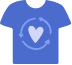A shirt with a heart emblem