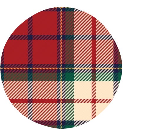red and green plaid print