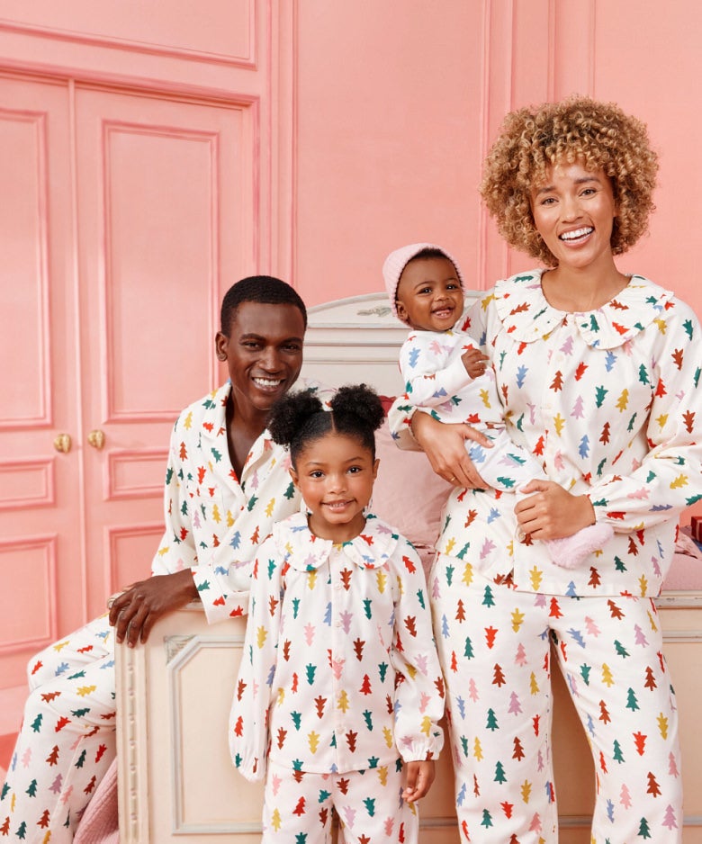 Family Match family in matching holiday pajamas