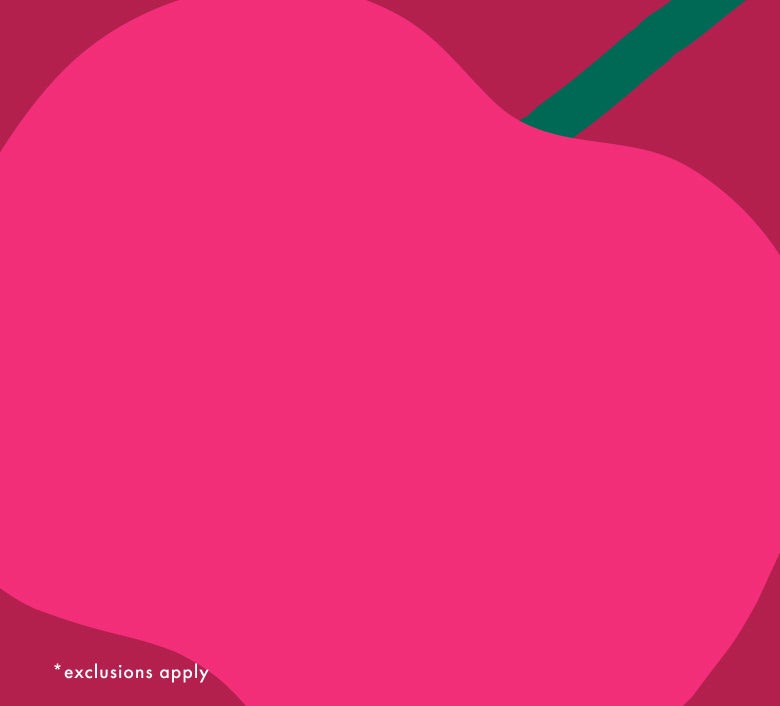 40% off sitewide apple graphic